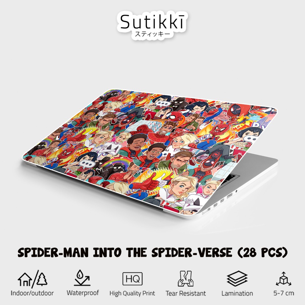 Sutikki | Sticker Spider-Man Spiderman Universe Verse Spider Verse Miles Stiker Laptop Vinyl Sepeda