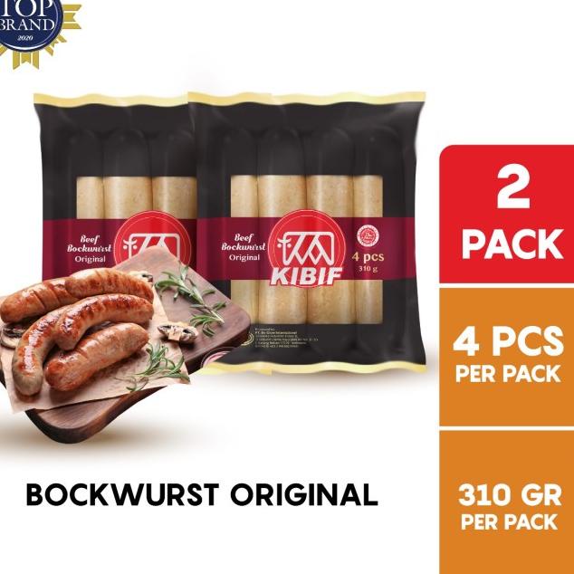 

➢ KIBIF Bockwurst Original / Sosis Sapi Premium @ 4 Pcs Multipack ◊