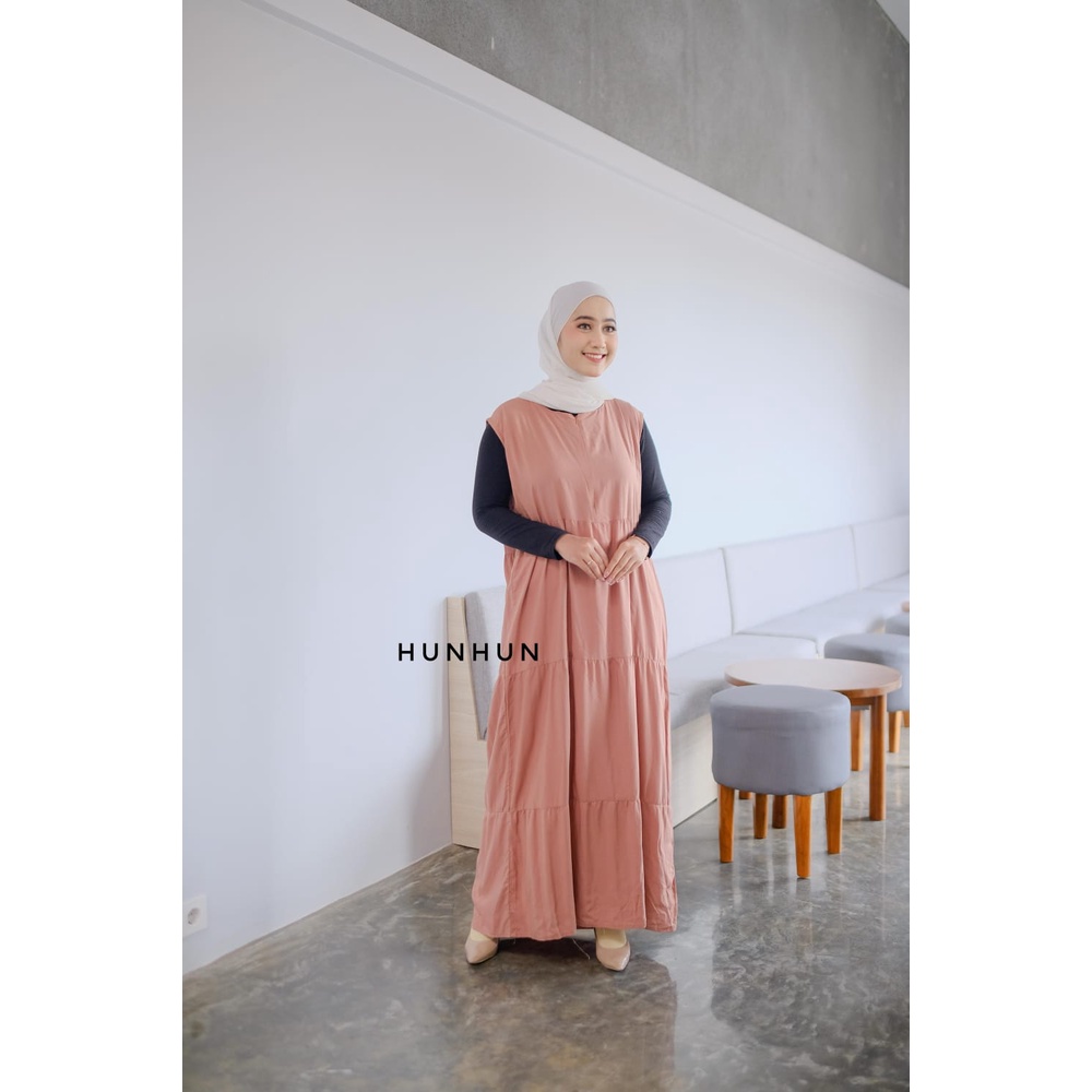 SHAKILA INNER DRESS/LONG DRESS TANPA LENGAN/BAHAN KATUN SHAKILA/MAXI DRESS FLARE WANITA/BUSUI FRIENDLY PUSATGROSIR_SOLO