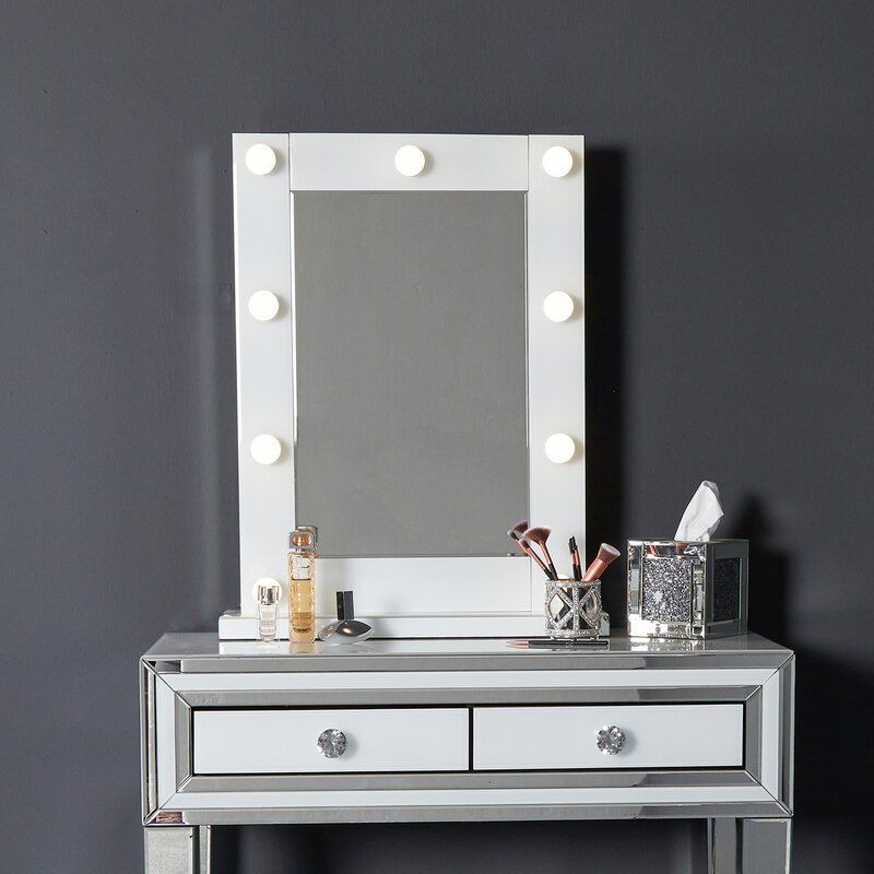twinsj. vanity mirror. cermin lampu. cermin duduk. 9 lampu.
