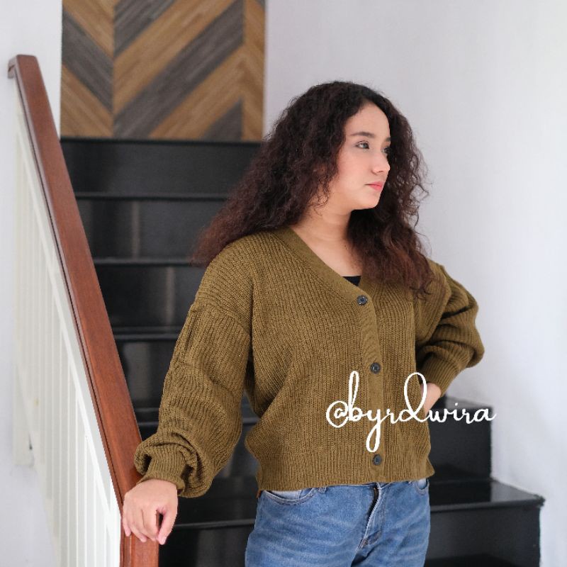 CARDIGAN RAJUT LENGAN PANJANG HITZ