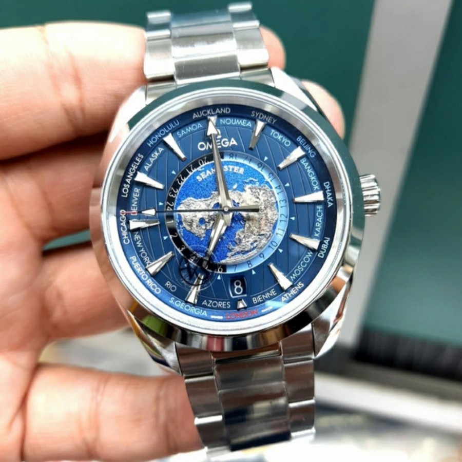 Best Seller Omega Seamaster Aqua Terra World Timer GMT SS VSF 1:1 Garansi 1th