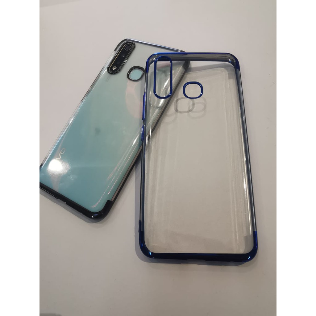 Vivo Y19 Soft Case Luxury Plating List Chrome