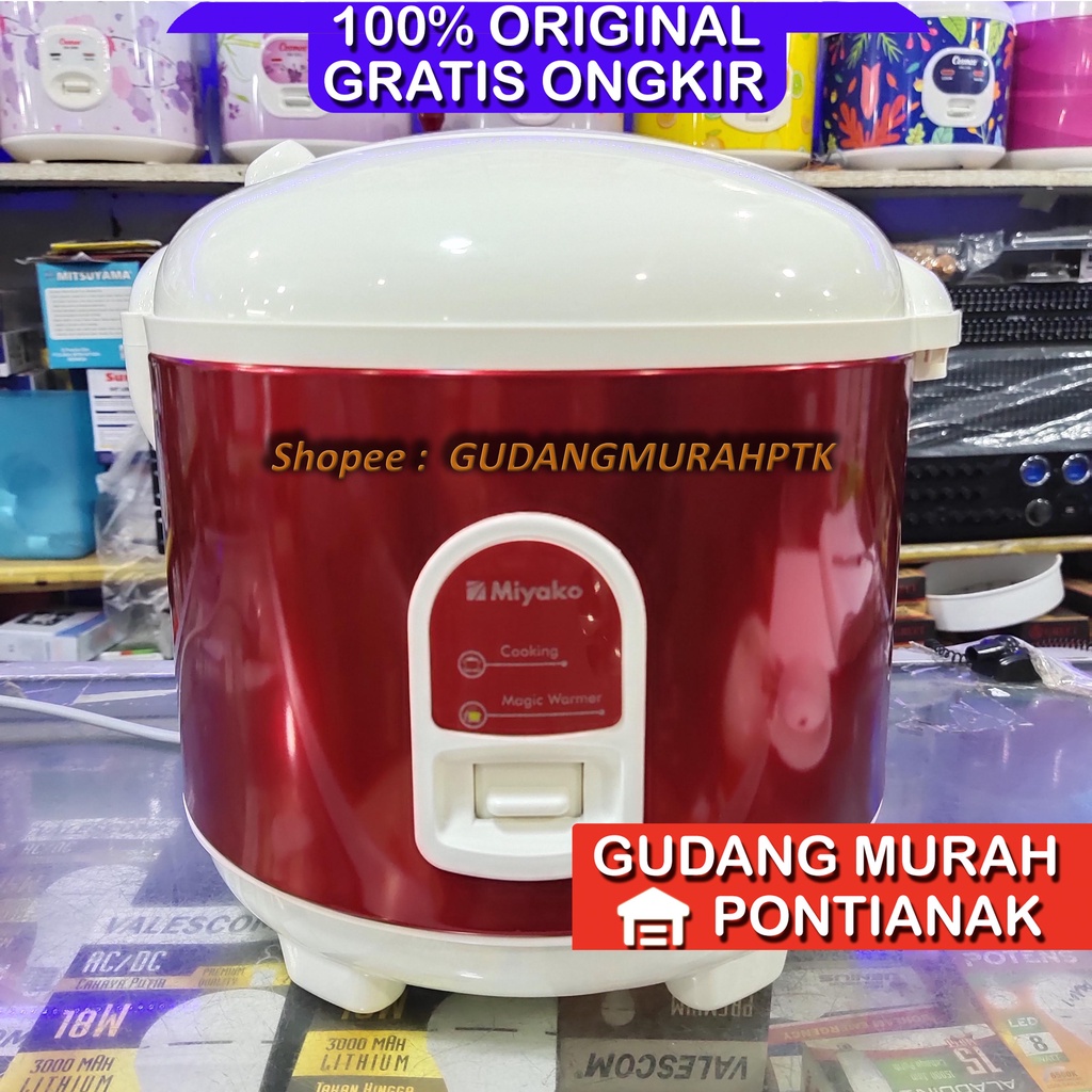 Ricecooker Miyako 528 TS Merah Kilat magicom penanak nasi