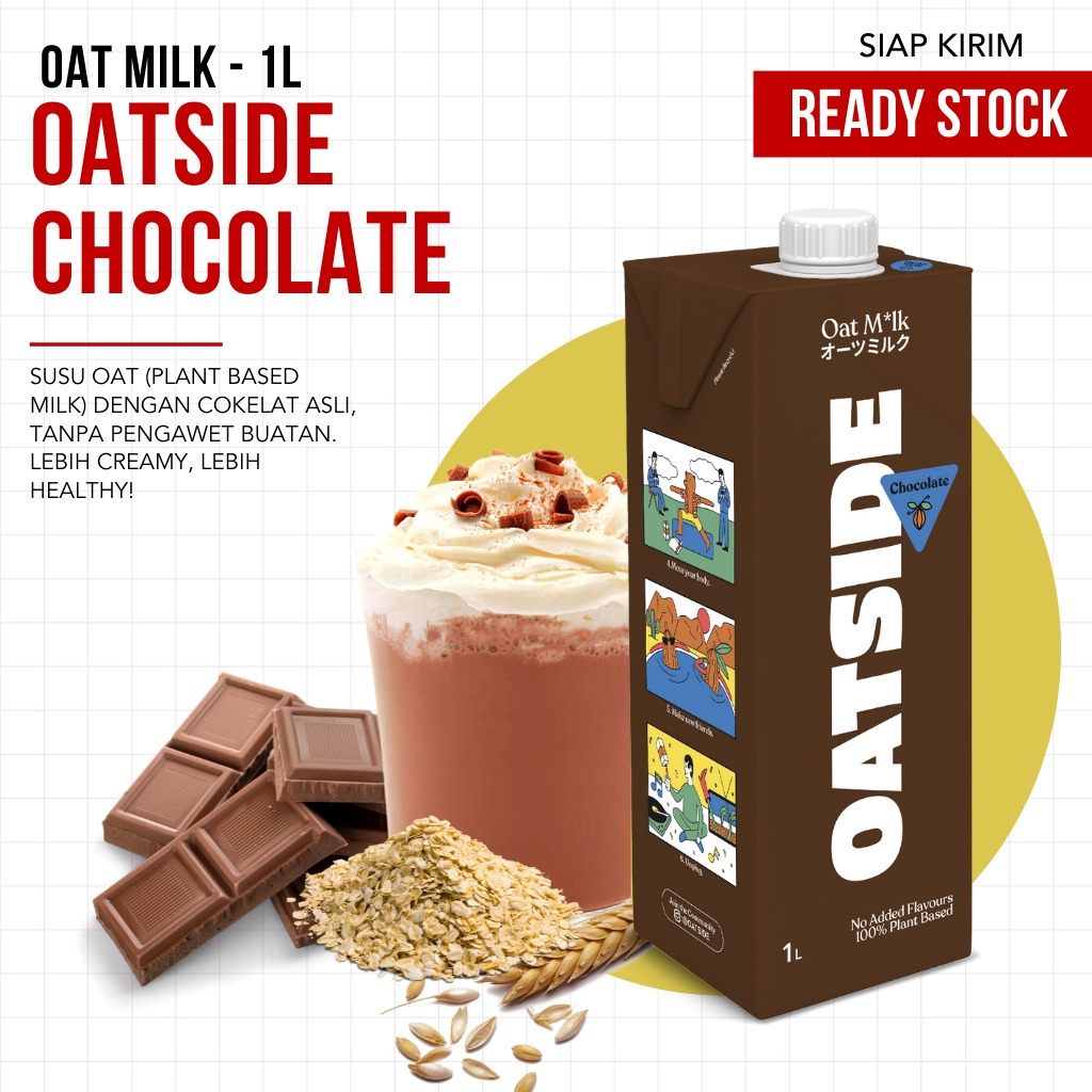 Oatside Milk 1L / Oat Milk 1L - Chocolate / Barista Blend / Hazelnut