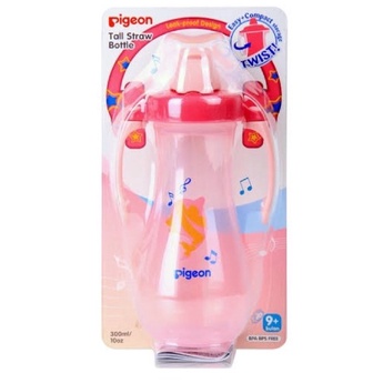 Pigeon Tall Straw 300ml Botol Minum Sedotan Training Cup Pigeon