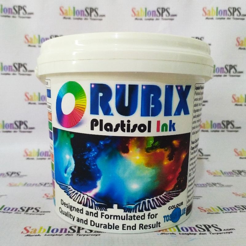 TINTA SABLON PLASTISOL RUBIX TOSCA BLUE BIRU TOSCA 1KG