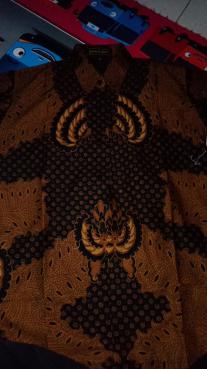 Kapal Kandas Sogan Pendek Kemeja Batik Pria Slimfit Full Furing Katun Primisima