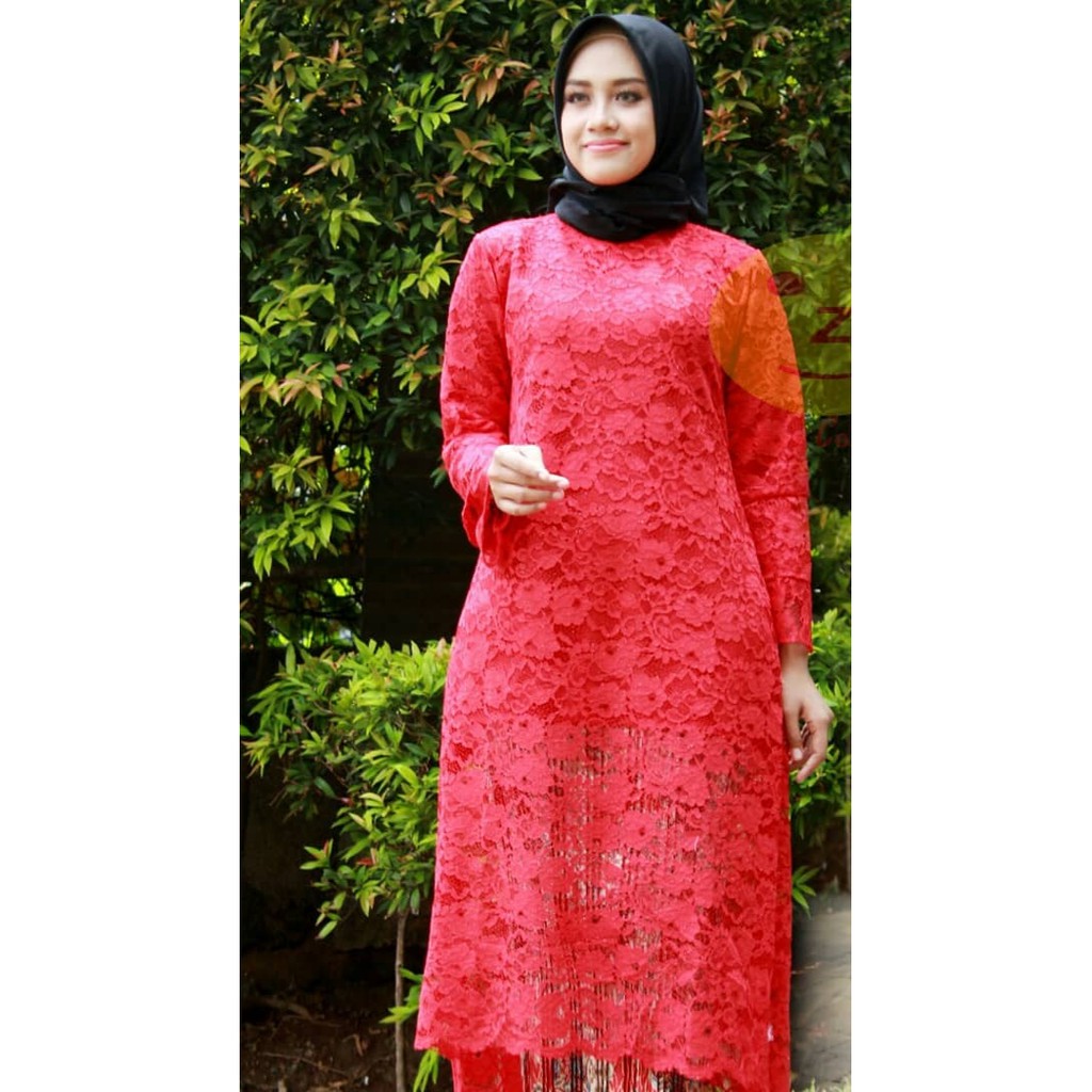 tunik atasan brokat fashion wanita terkini