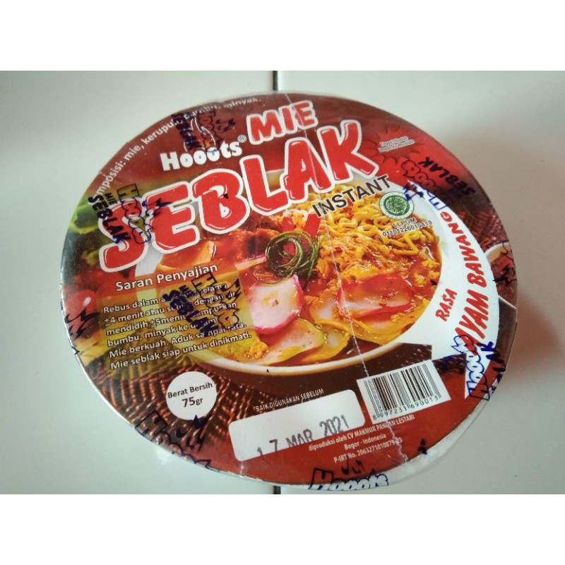 Mie Seblak Instan Hooots