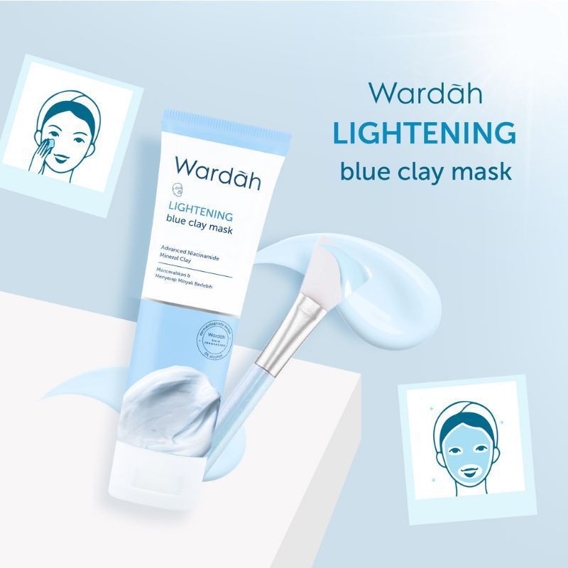 aschosme Wardah Lightening Blue Clay Mask ~ Masker wardah