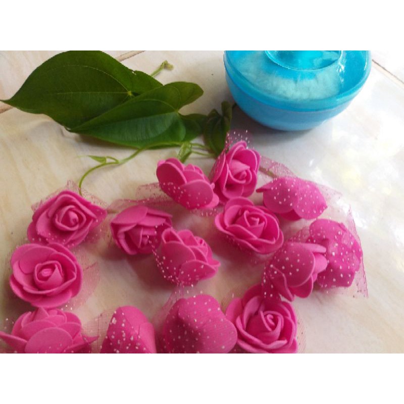 bunga mawar spon 3,5cm bunga mawar gabus spons bunga gabus untuk mahar