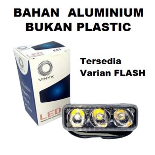 Lampu Tembak Sorot LED E03 3 Titik Mata 9 Watt VINYX 9Watt 9W Mobil Motor Tersedia Flash Mode