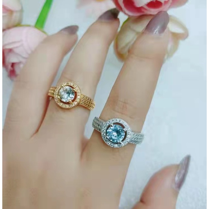 Cincin/liontin xuping mata full imitasi lapis emas perhiasan