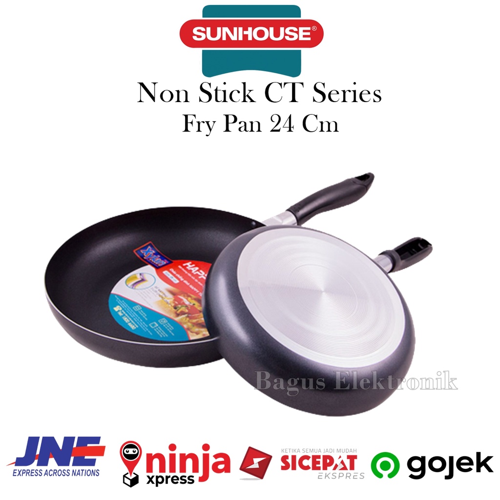 Sunhouse CT24 Non Stick Wajan Penggorengan / Fry Pan / Penggorengan Serbaguna Anti Lengket 24 cm (CT