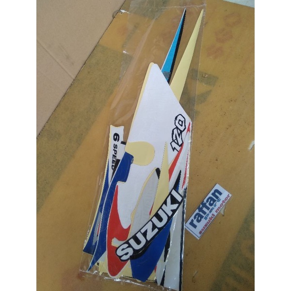 STRIPING SATRIA 2TAK LUMBA BIRU PUTIH