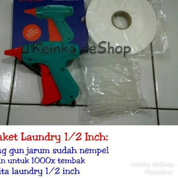 

Bestseller SIM Paket laundry binatu Alat tembak tag gun isinya arrow pin Pita label penanda cucian l