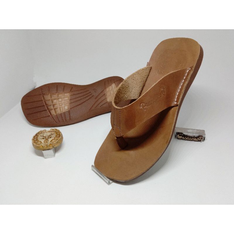 sandal pria full kulit asli sandal anak muda sandal terbaru sandal kokop sandal ban dua original