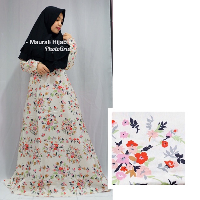 Gamis Katun Zizara Putih 💕