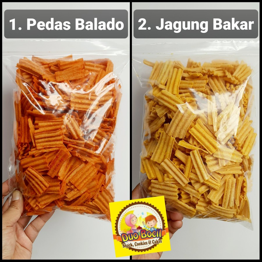 

Keripik Kentang Keriting - 250 Gram - rasa Balado