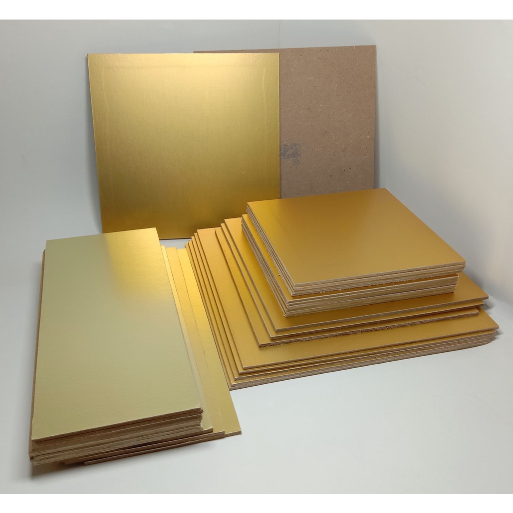 UK 10x20,10x25,10x27,10x30,11x21,11x22,12x25,12x28Cm Tatakan Alas Kue Tart Gold isi 6 pcs