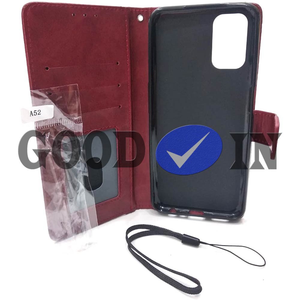 Flip Case - Flip Polos - Case Dompet Kulit Polos - Case Samsung A52