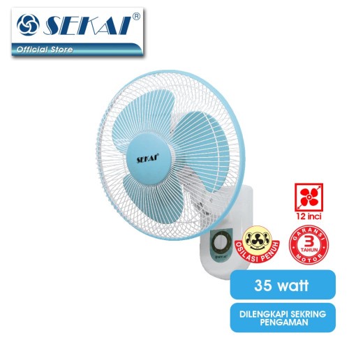 Sekai Wallfan / Kipas Angin Dinding WFN 1206 12 Inch Garansi Resmi