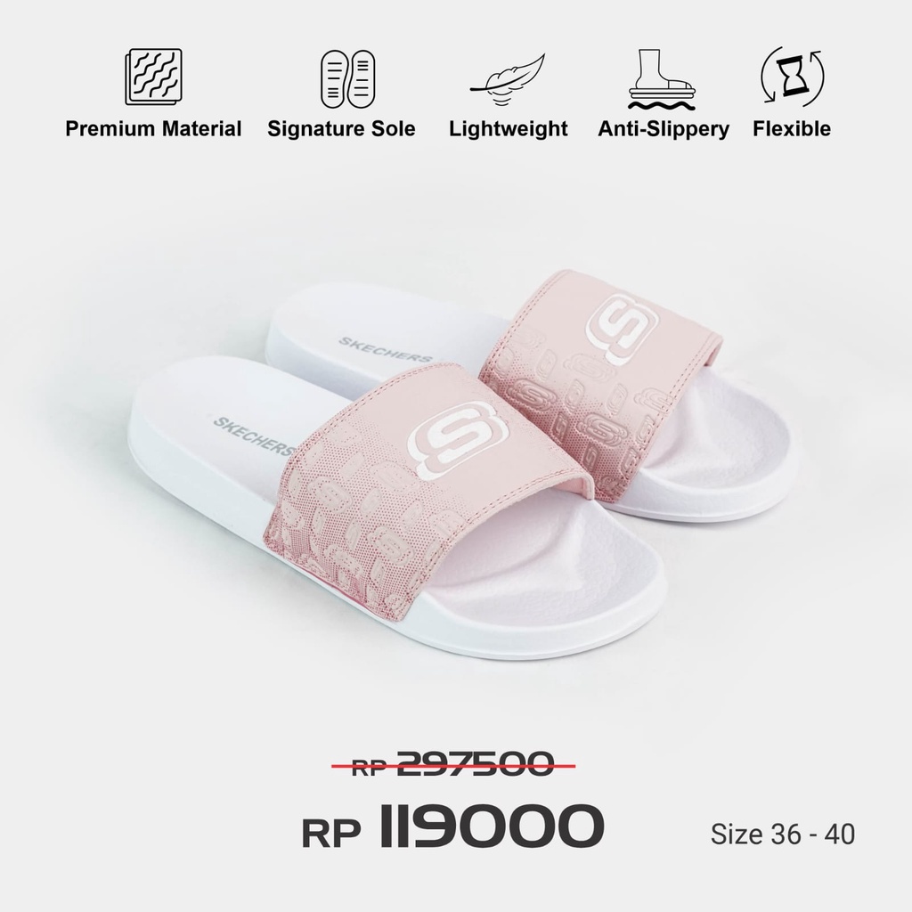 Sandal Skechers Slide Wanita Sendal Slide Wanita Skecher Sendal Cewek Selop Sketchers Original Terbaru Kekinian