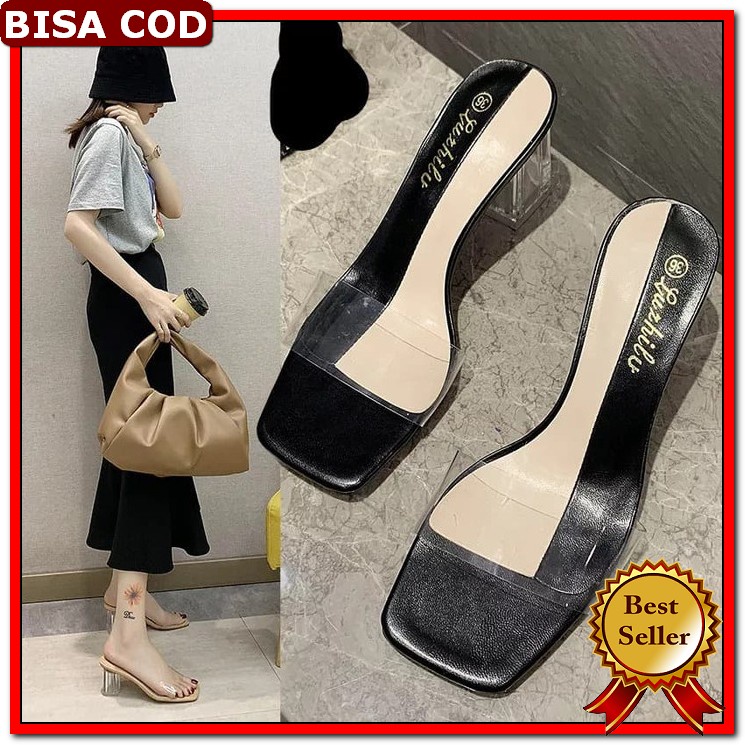 Sepatu High Heels Hak Tinggi Wanita Kerja Pesta Sepatu Wanita Hig ZP551 Hak Tahu Kaca 7Cm Monalisa