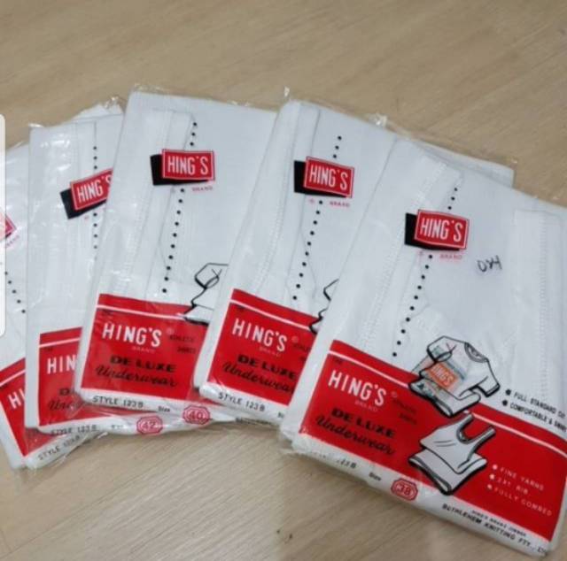 Singlet Hing's Jumbo 38, 40, 42 Kaos Dalam Singlet Pria Hings