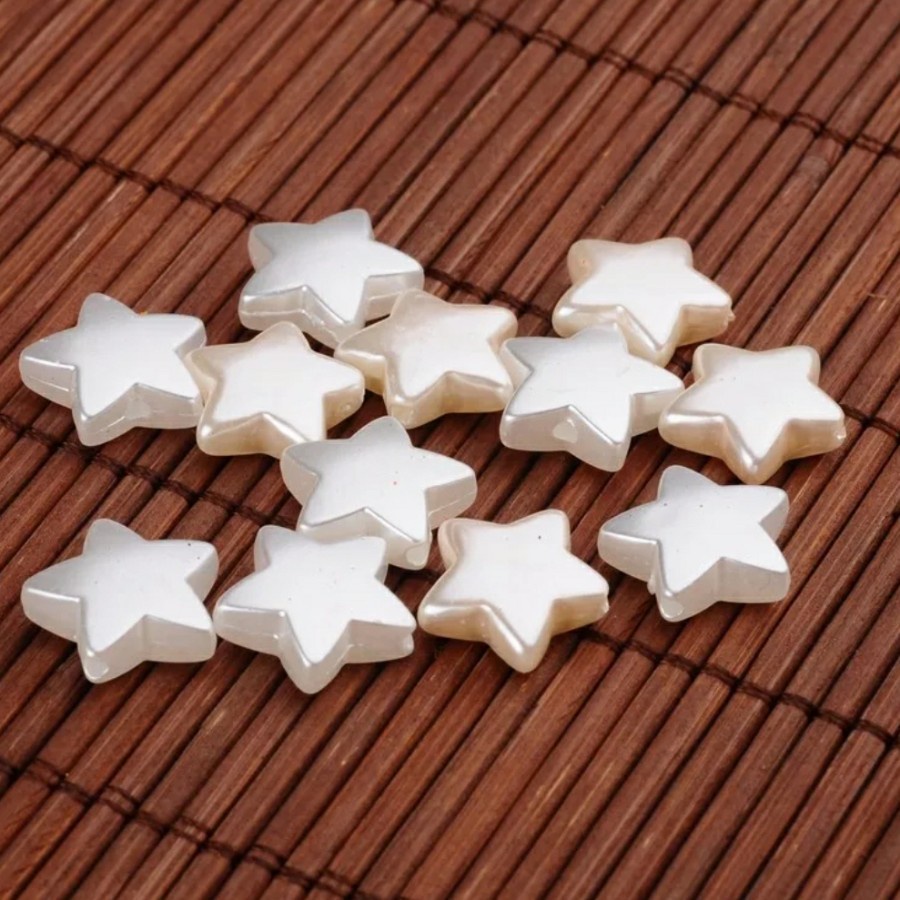 ISI 20PC MANIK MOTE PEARL STAR BAHAN KERAJINAN TANGAN DIY CANTIK BERKUALITAS