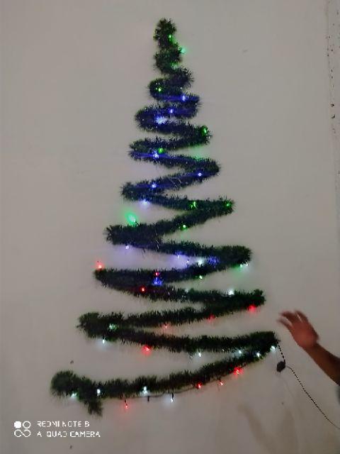 Tinsel Plastik Hijau 096b Diameter 8 Cm Panjang 2 Meter