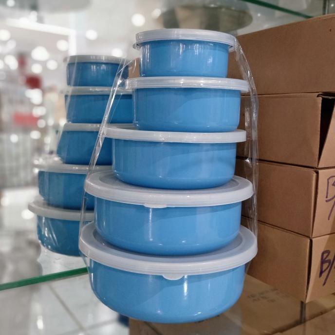 *#*#*#] MIXING BOWL ENAMEL SET WARNA WADAH TUTUP BEKAL