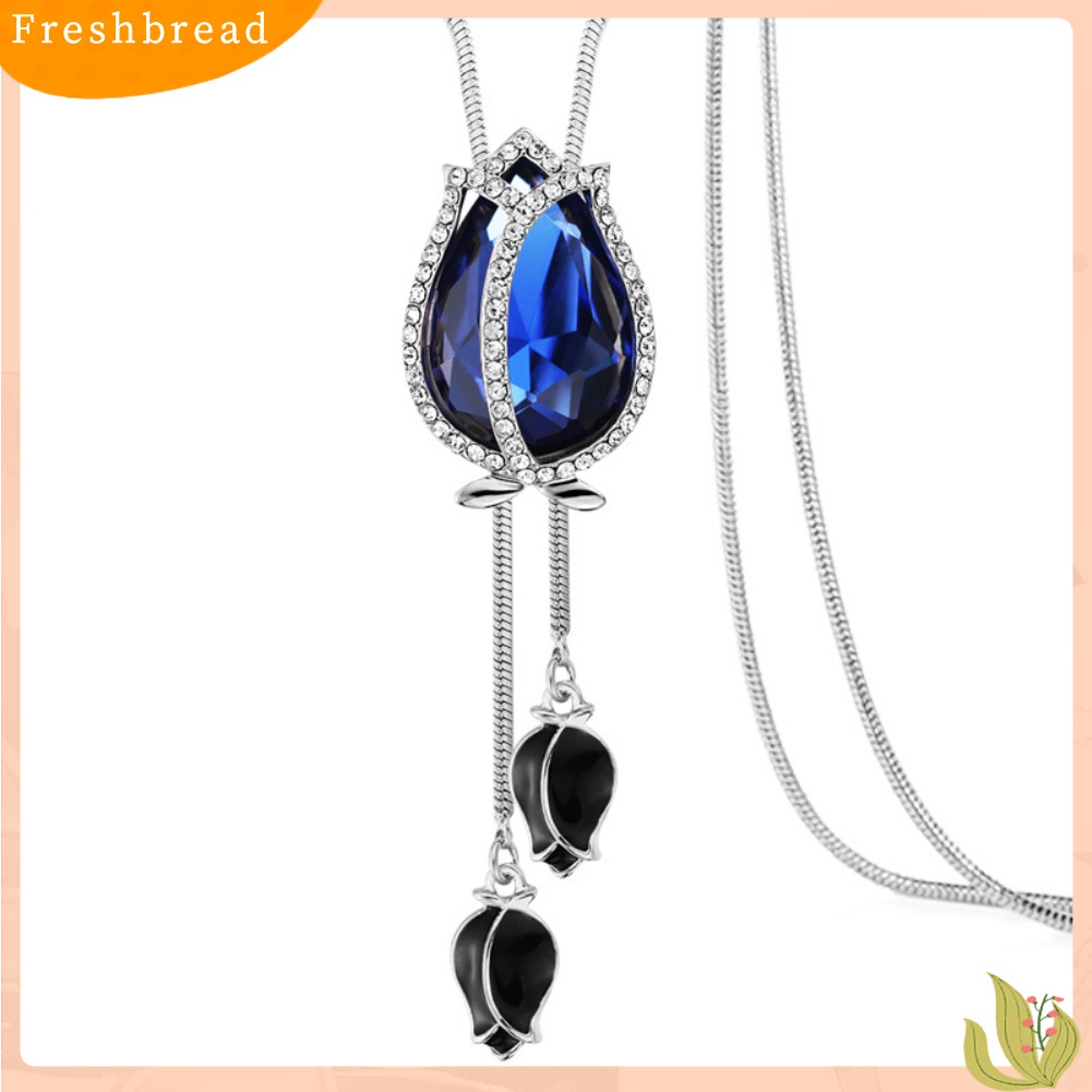 [TERLARIS]Fashion Women Long Dress Sweater Chain Tulip Pendant Ornament Necklace Jewelry
