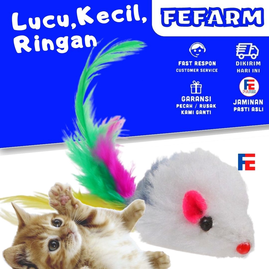 Mainan Kucing Tikus Bulu FEFARM