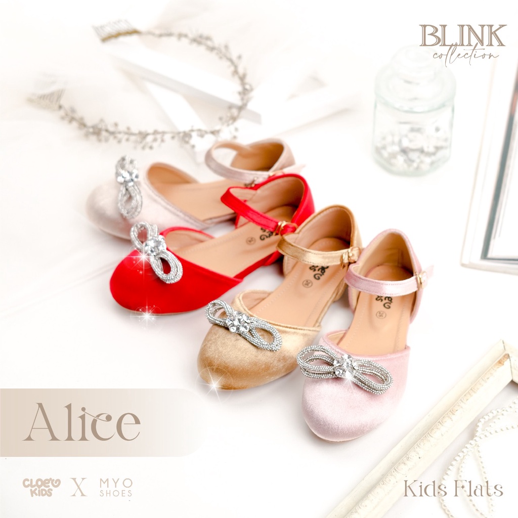 CLOEVKIDS - Alice Size 22-35 Flatshoes Sepatu Pesta Anak Perempuan - Cloevkids x Myoshoes