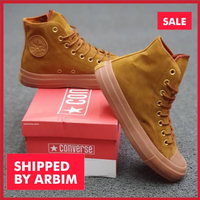

Flash Sale - Sneakers Pria High Coklat Tan Suede Chuck Taylor Import Quality 40-44 - Tan High, 39