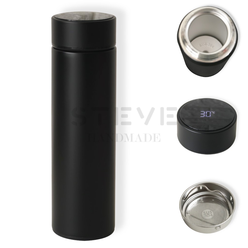 Botol minum stainless Pengukur suhu digital termos vacuum tumbler travel mug  TM0331