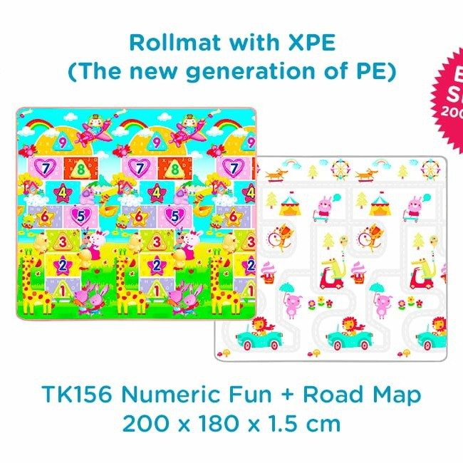 Yofi Playmat Bayi XL Ukuran Super Besar 200x180 cm Tebal 1.5cm