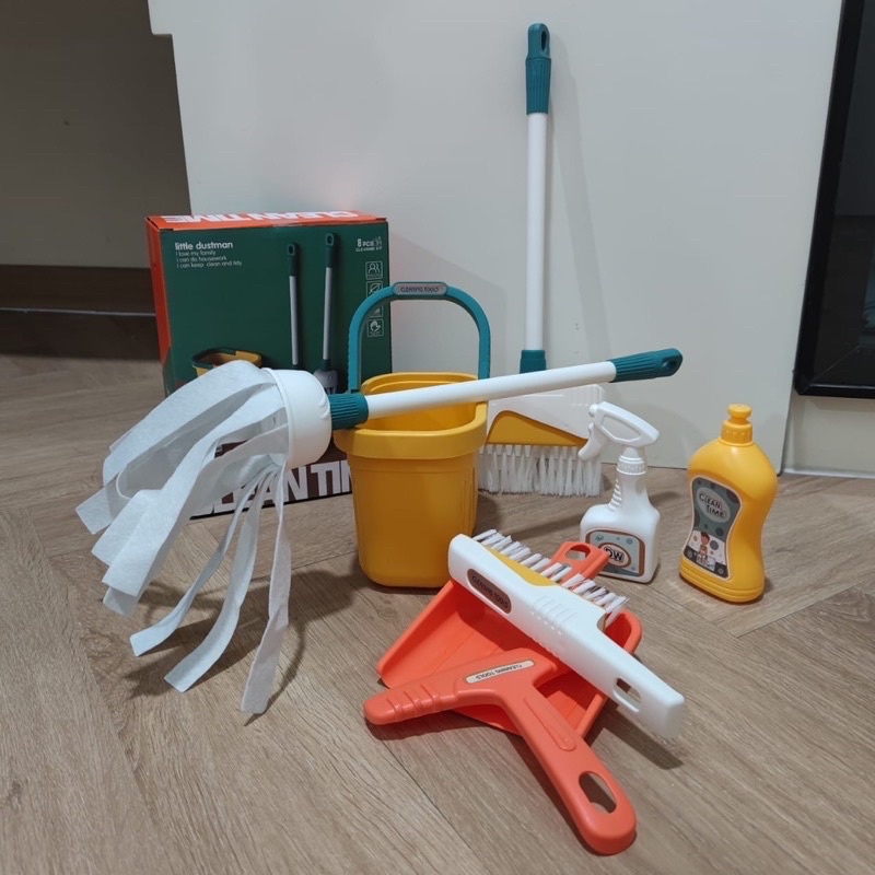 cleaning set pretend plays mainan sapu bersih bersih anak