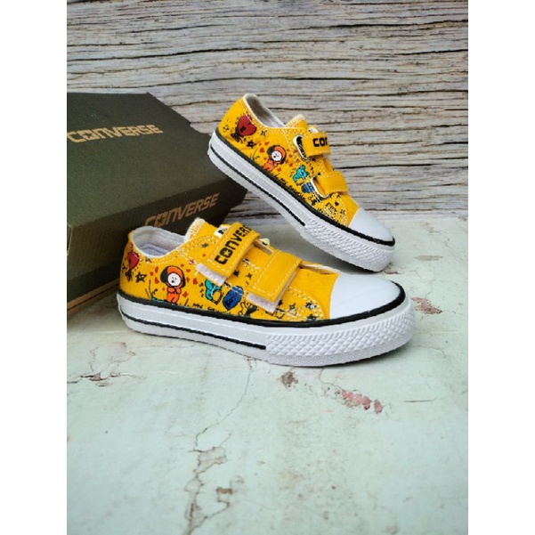 SEPATU ANAK CONVERSE BT21 YELLOW PREMIUM HIGH QUALITY CONVERSE ANAK KARAKTER