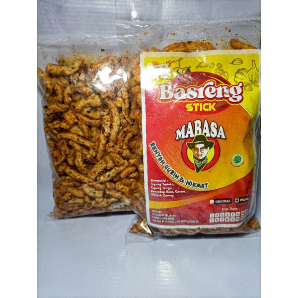 Aneka cemilan makanan ringan Sotong goreng pedas/original, Basreng stik pedas/original, seblak ceker 500gr-8