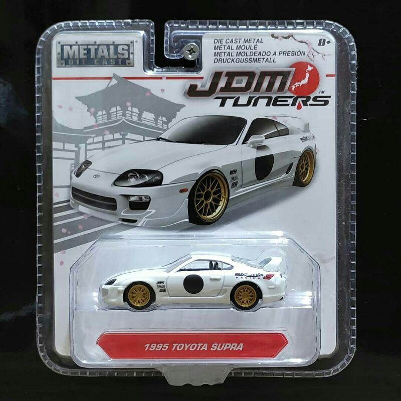 JADA JDM Tuners Skala 1:64 1995 Toyota Supra putih Original