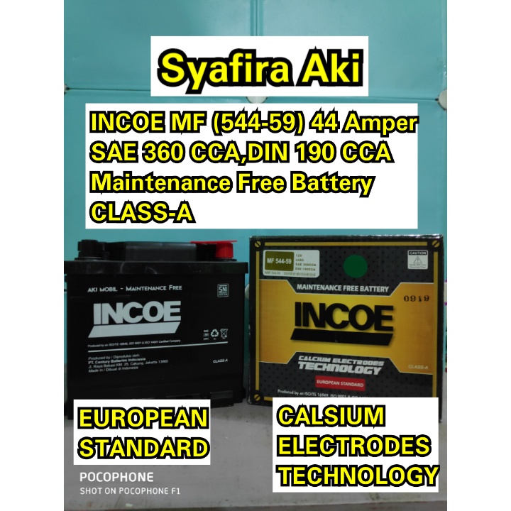 Jual AKI FORD FIESTA,CHEVROLET SPIN INCOE 544-59 din 45 AKI KERING SIAP