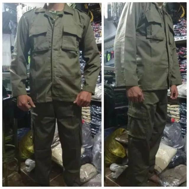 COD  GROSIR BAJU SERAGAM SETELAN POL-PP POL PP KEMEJA PDL LAPANGAN PDH HIJAU OLIVE DRILL MURAH