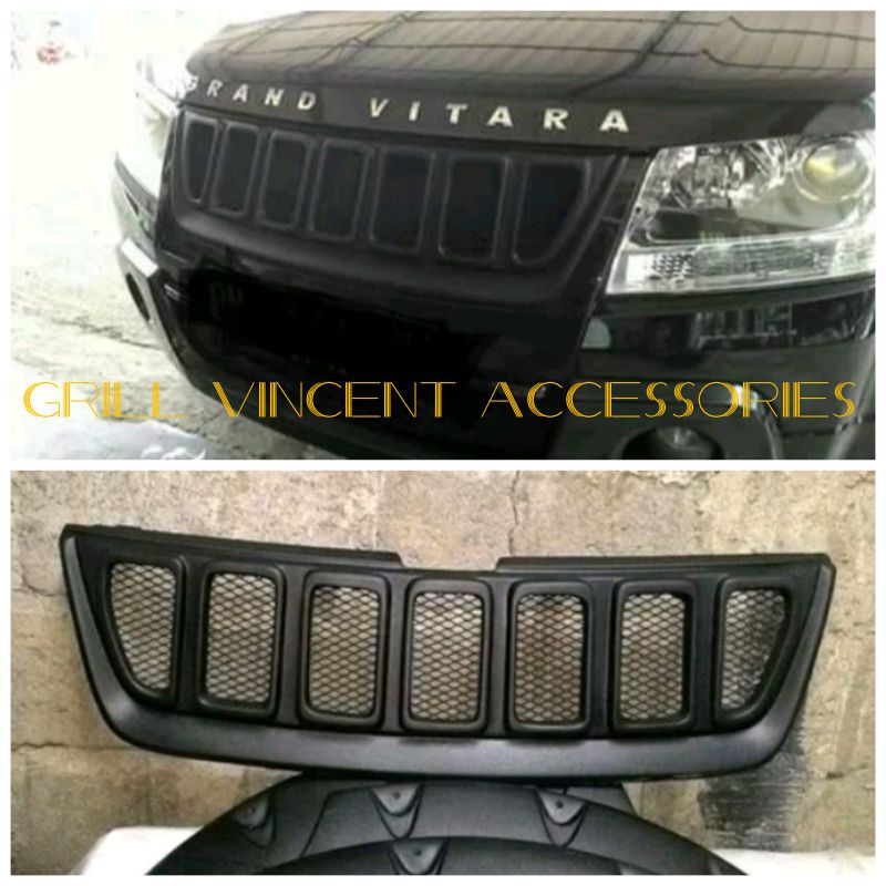 Grill Grand Vitara Hummer Grill Grand Vitara Prado Full Hitam Doff