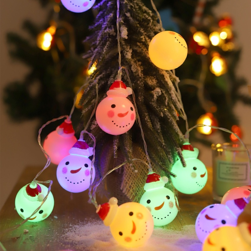 Zzz Lampu Tumblr LED Bentuk Snowman Untuk Dekorasi Natal