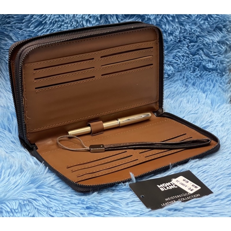 Handbag tangan tas kartu Clutch Montblanc A1097 pria/wanita free fena