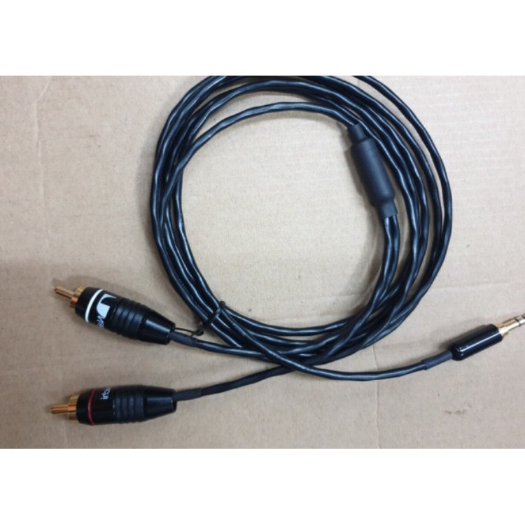Kabel Audio Canare 3.5mm Stereo to 2 RCA Nakamichi Male R L - 3 Meter