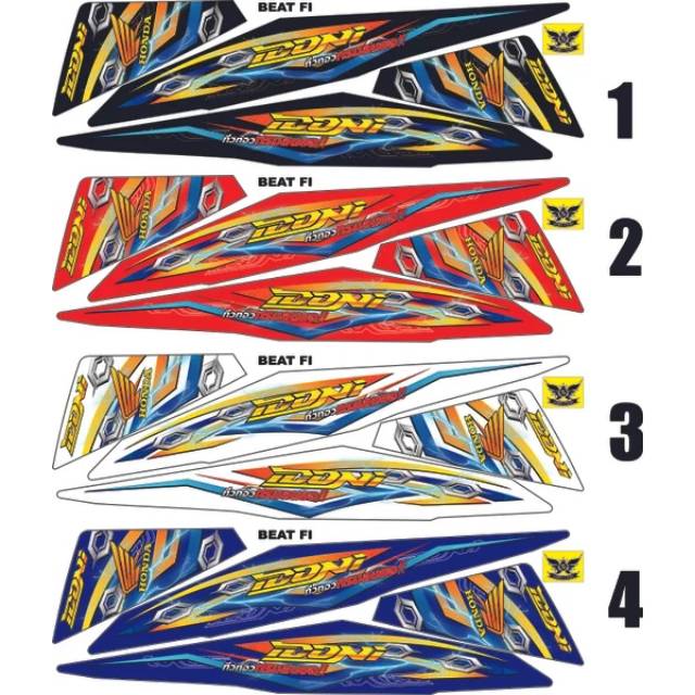 Sticker striping variasi beat fi Thailand Thailook  stiker icon beat f1 stiker variasi Thailand tha